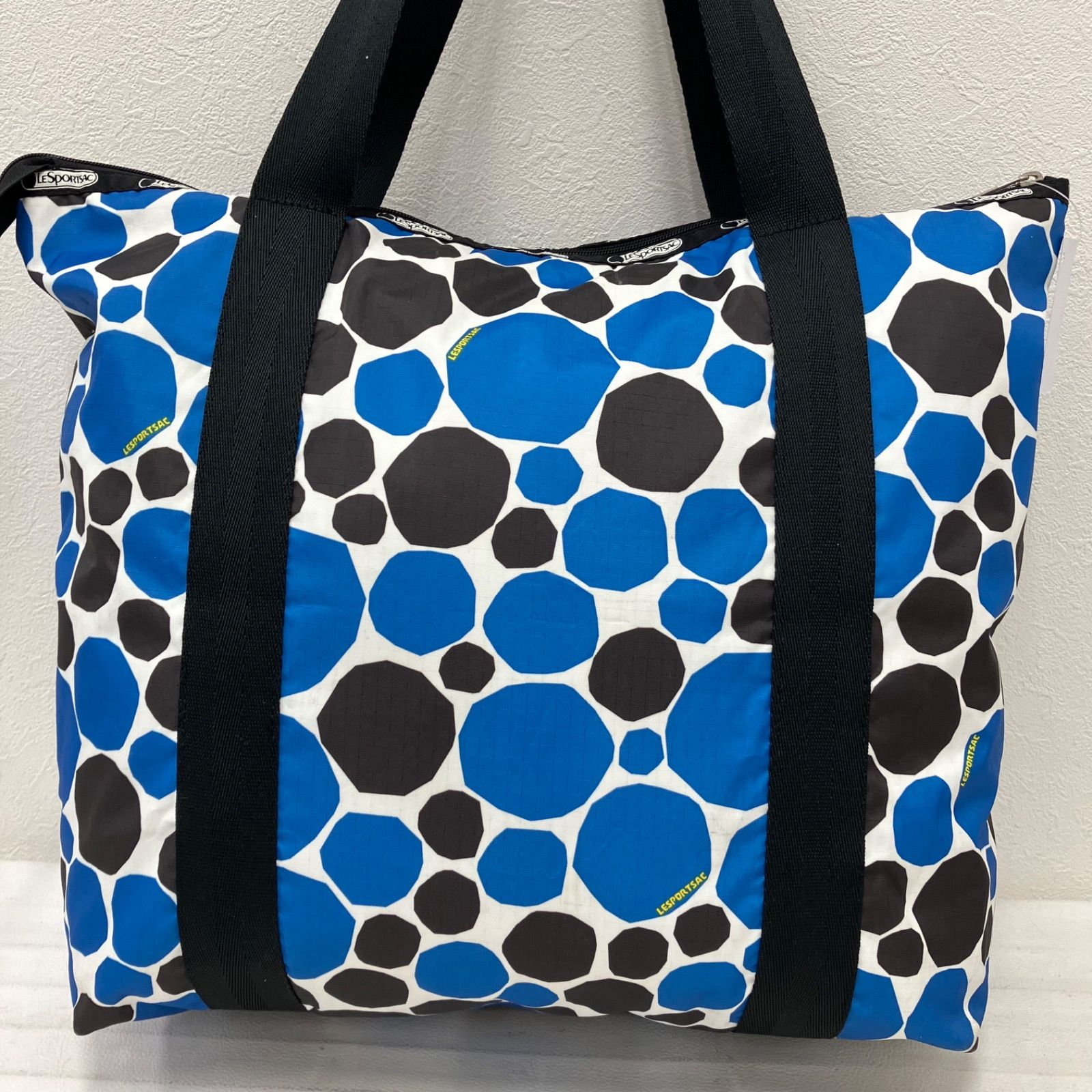 6044 LeSportsac レスポートサック トートバッグ 肩がけ 総柄 ブラック 