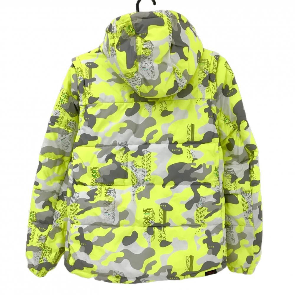 ニュー ンスゴルフ 4 WAY中綿ジャケット グレー×イエロー カモフラ柄 迷彩 袖 フード着脱可 レディース 1 M ゴルフウェア Balance