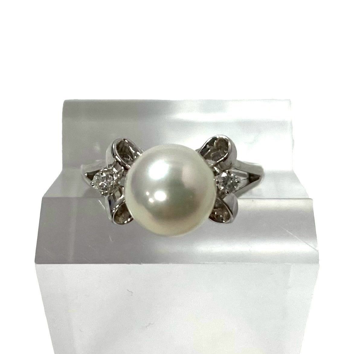 SU リング パール 8 mm Pt 950 総重量約4.1 g プラチナ 真珠 指輪 ミキモト SU-106
