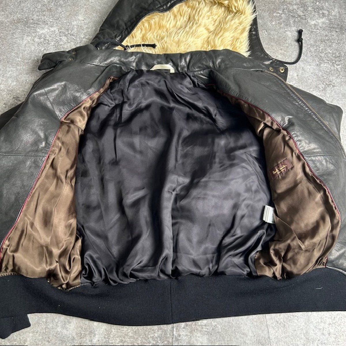 Paul Smith ポールスミス ブラック レザー ラムレザー ダウン