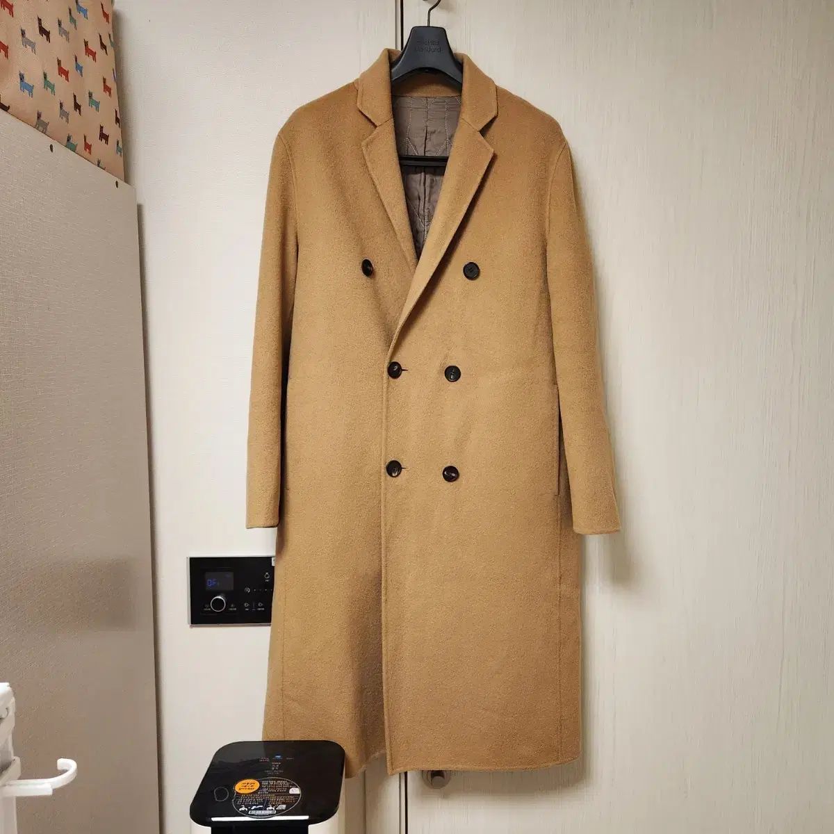 TIME カシミア ブレンド ハンドメイド ダブル コート 100 ベージュ