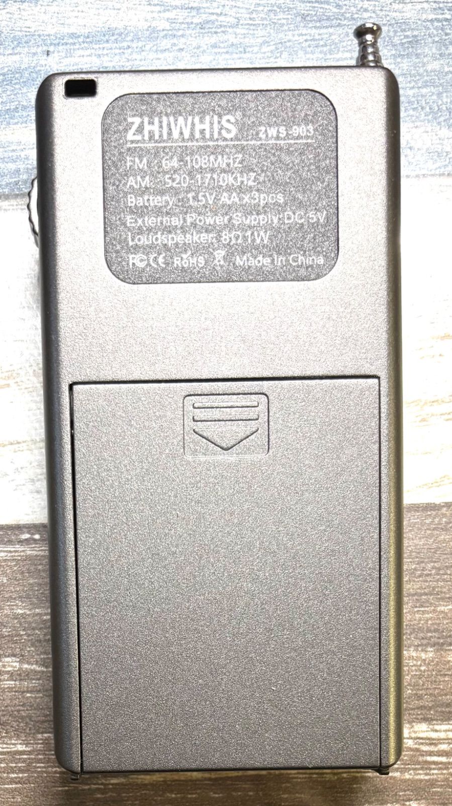 ZHIWHIS 防災ラジオ FM/AM/ワイドFM対応 小型高感度 乾電池式/usb-C