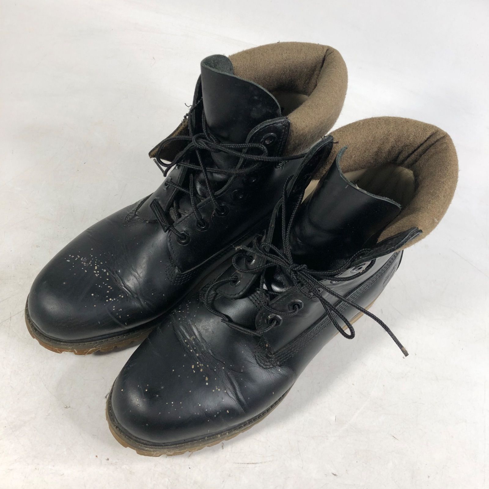 A 1117 35 5 Timberland ティンバーランド ミドルカット レザーブーツ ワークブーツ size 9 1 2 cm ブラック 使用頻度少 27