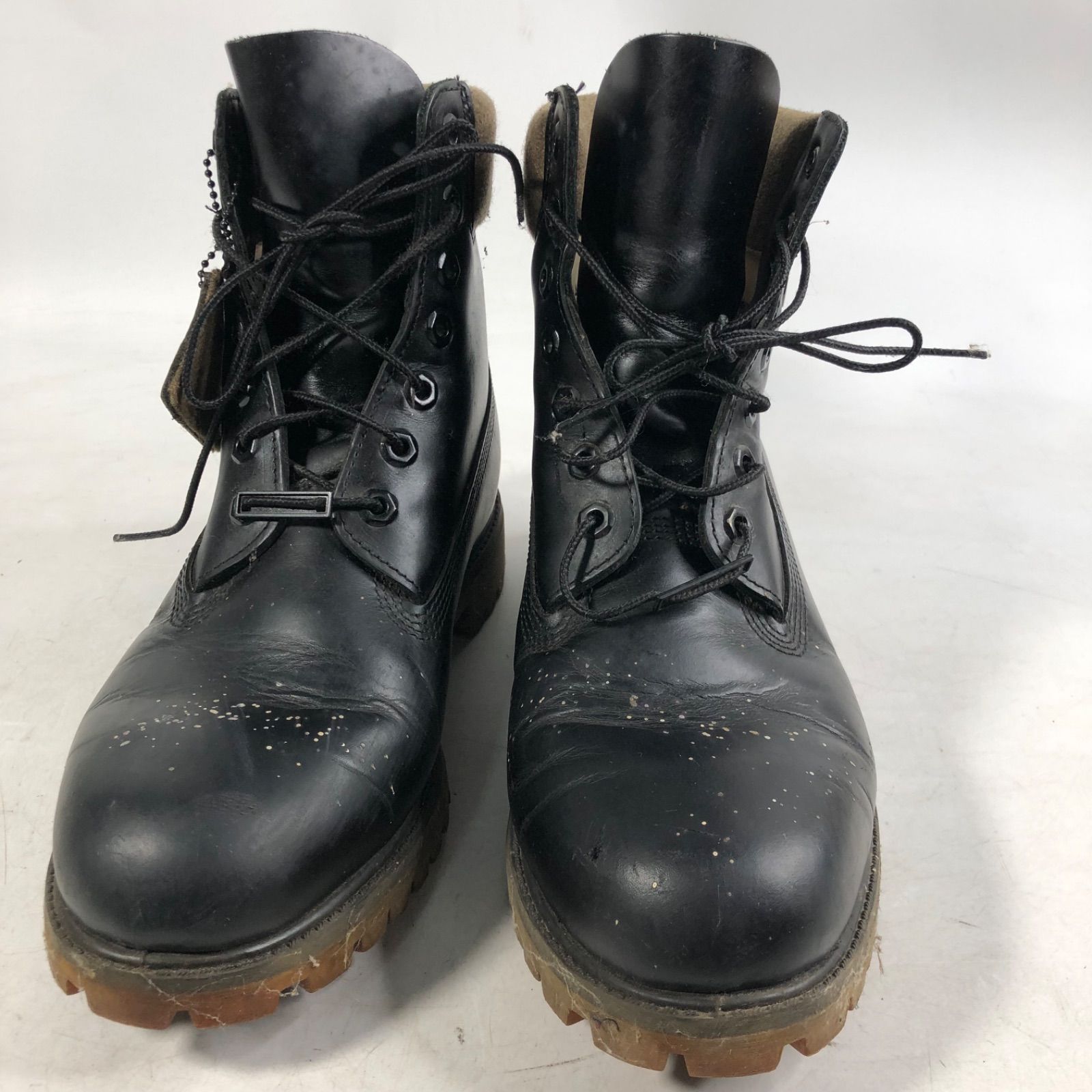 A 1117 35 5 Timberland ティンバーランド ミドルカット レザーブーツ ワークブーツ size 9 1 2 cm ブラック 使用頻度少 27