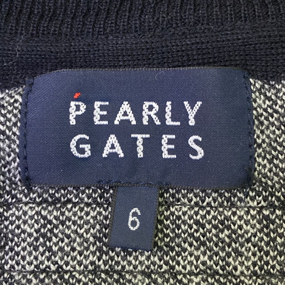 サイズ：6 PEARLY GATES パーリーゲイツ ウール ニットジャケット 千鳥