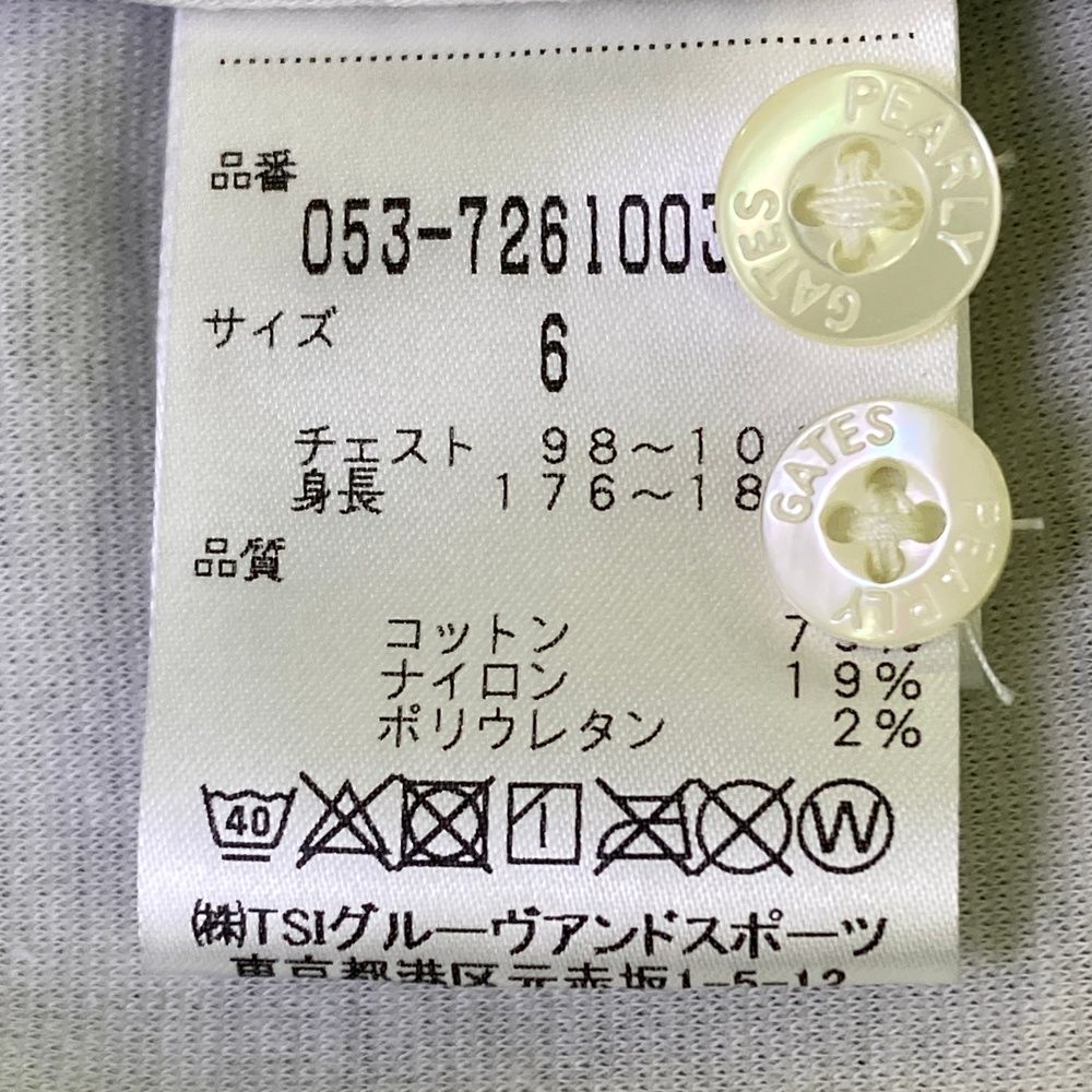 サイズ：6 PEARLY GATES パーリーゲイツ 長袖ポロシャツ チェック柄