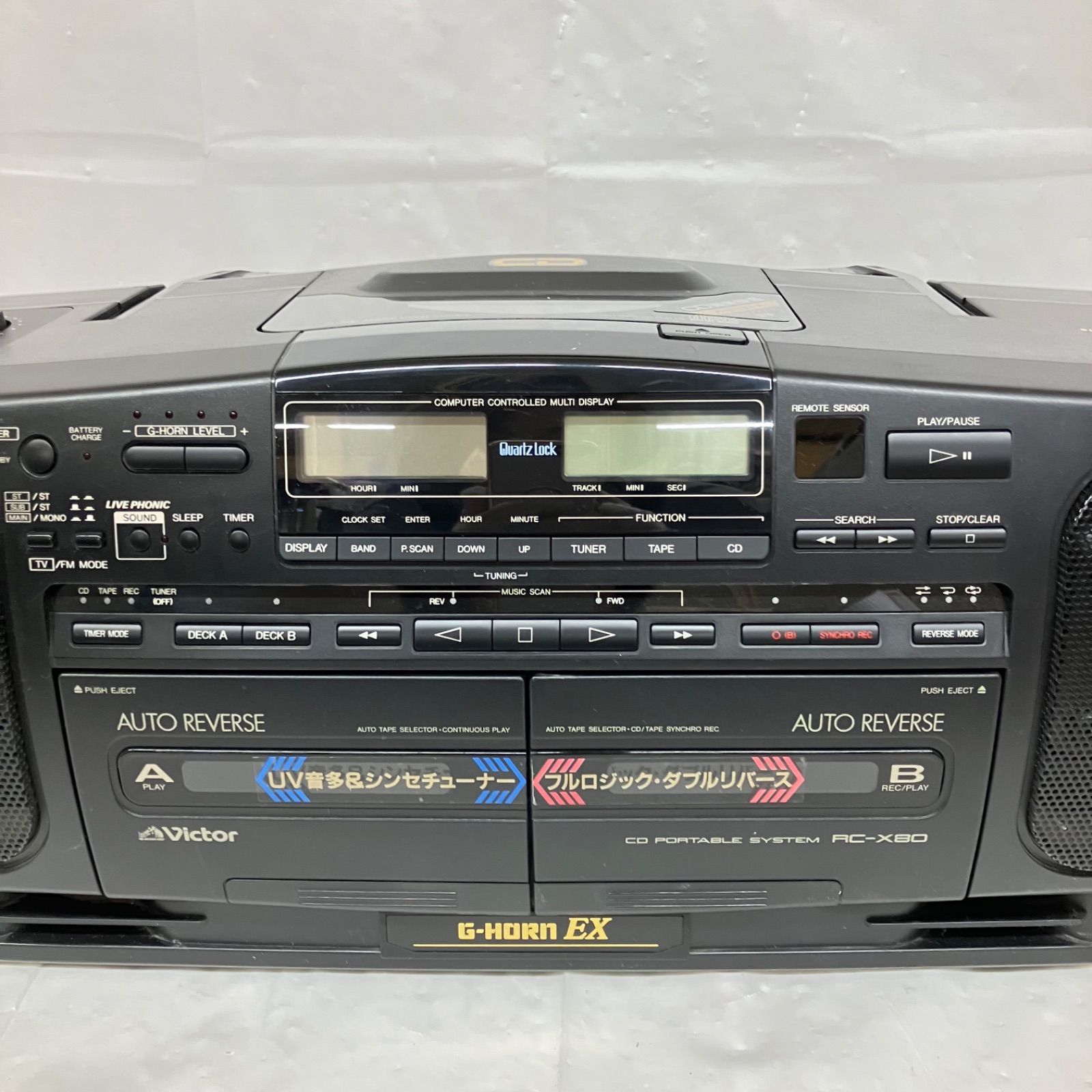 Victor HX-300 Victor RC-X80 カセットCDラジオ オーディオ機器 本体