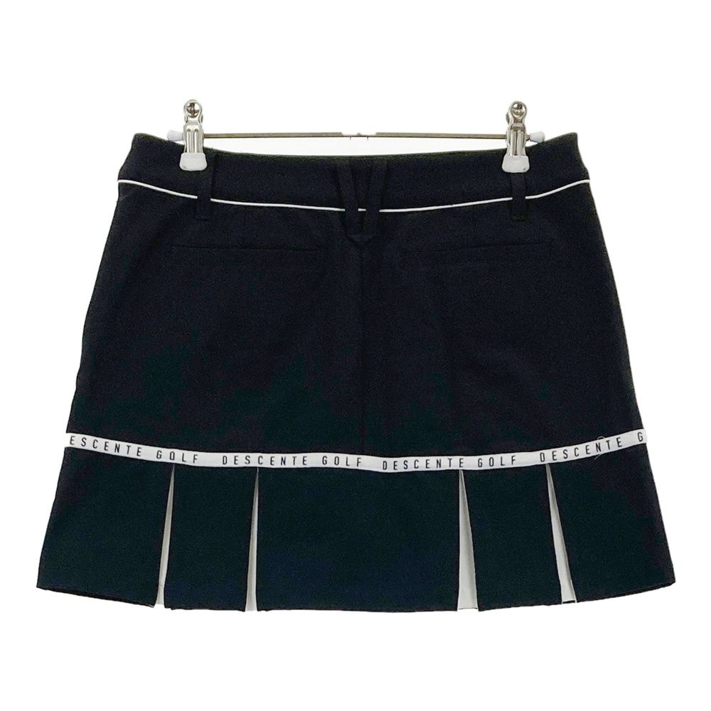 サイズ 64 M GOLF デサントゴルフ インナー付 スカート 裾プリーツ ブラック系 ゴルフウェア レディース ストスト