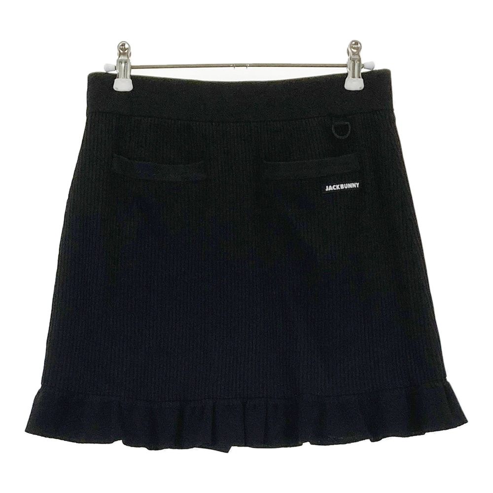サイズ 1 JACK BUNNY ジャックバニー モデル インナー付 ニットスカート ブラック系 ゴルフウェア レディース ストスト