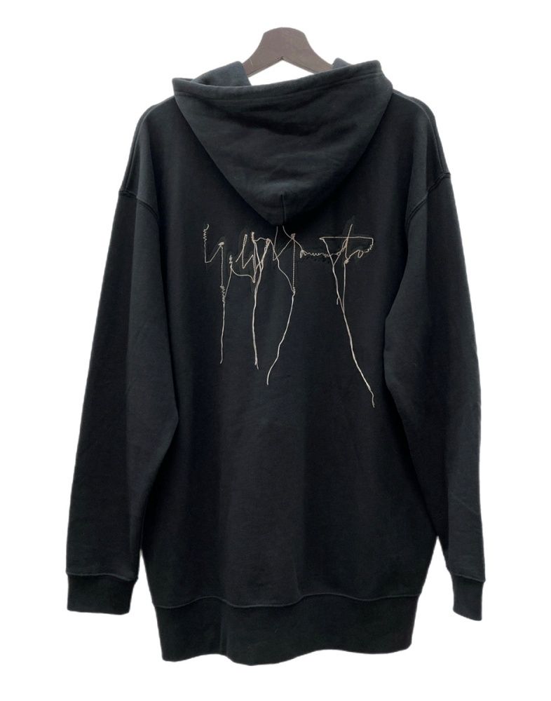ヨウジヤマモト Yohji Yamamoto BLACK Scandal LOGO ZIPUP PARKER ロゴ