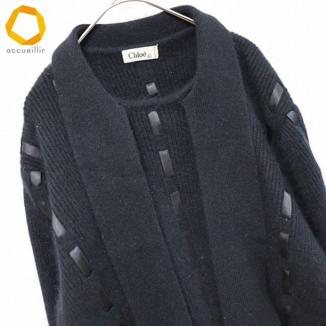 クロエ Chloe ヴィンテージ ニット セーター トップス ボウタイ リボン w977391n