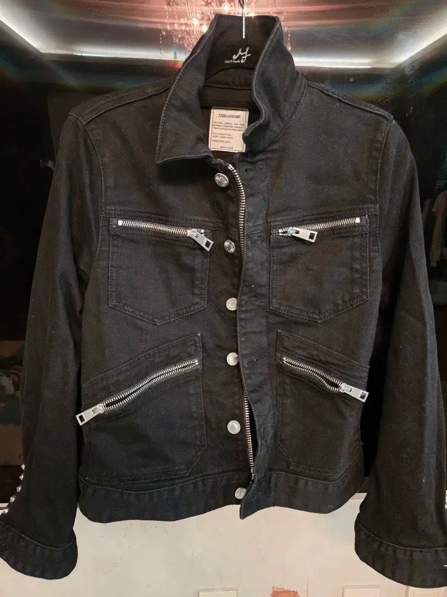 Zadig-Voltaire ブラック キャットデニム ジャケット xs