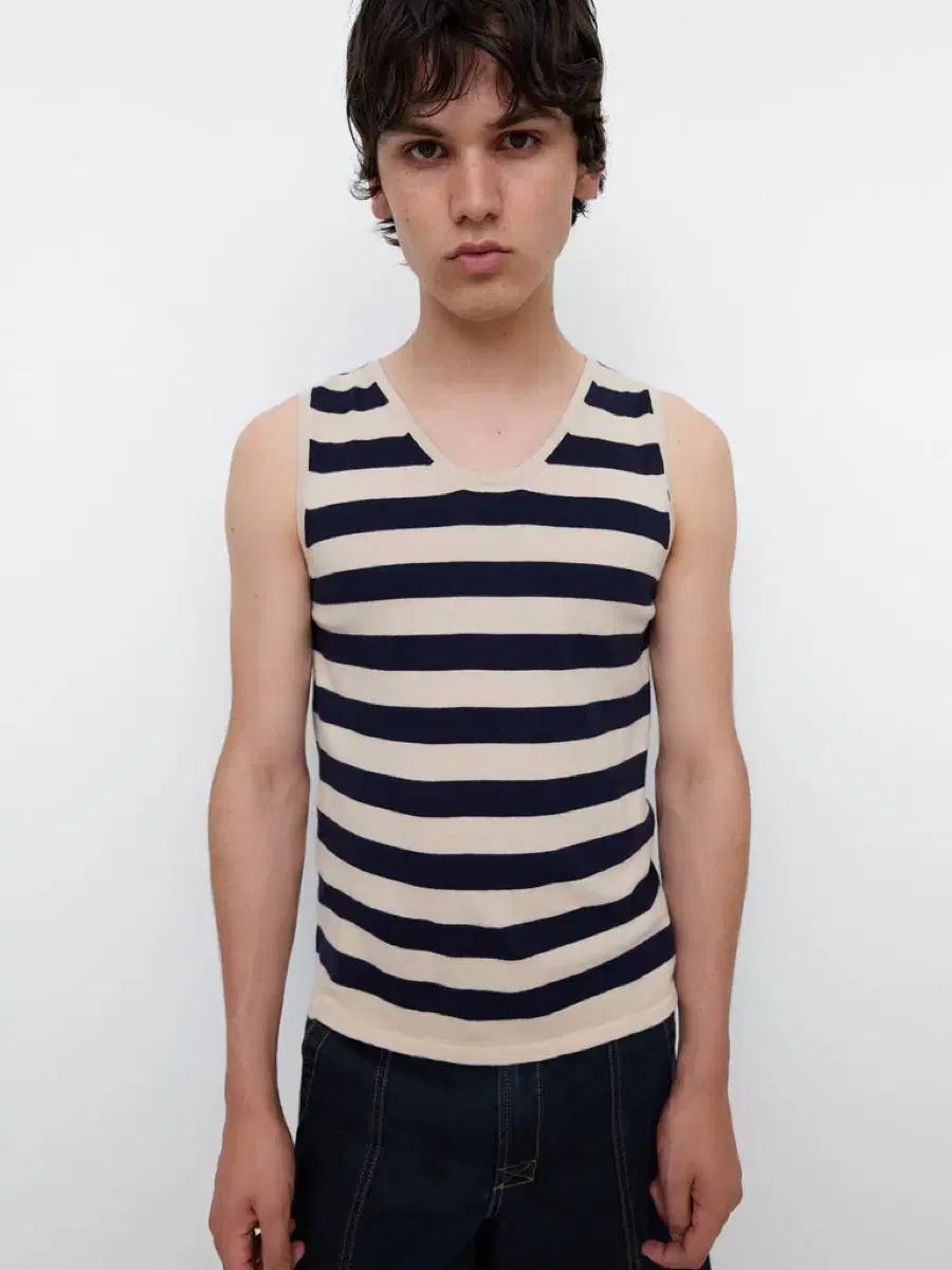 M ギマガス gimaguas レオ ストライプ スリーブレス タンクトップ 新