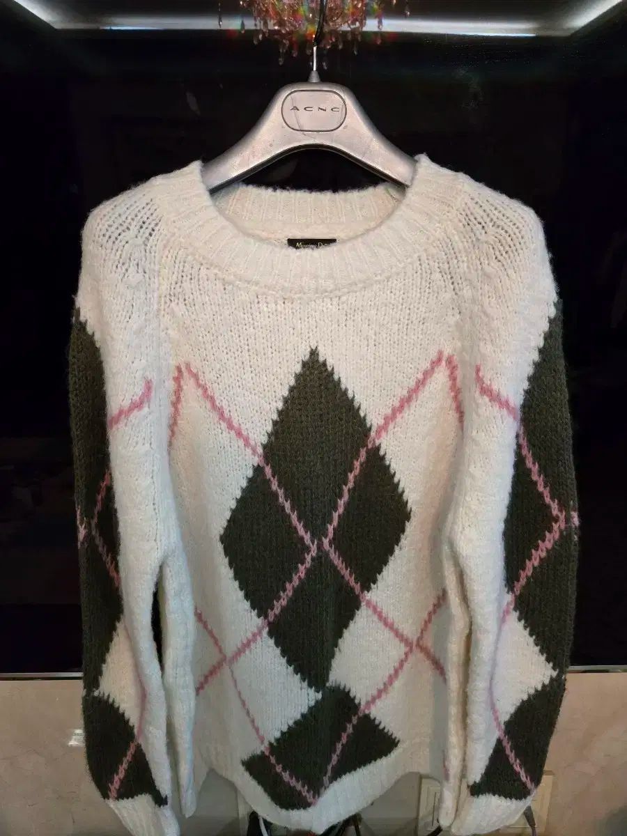 Massimo Dutti アーガイル ニット SI