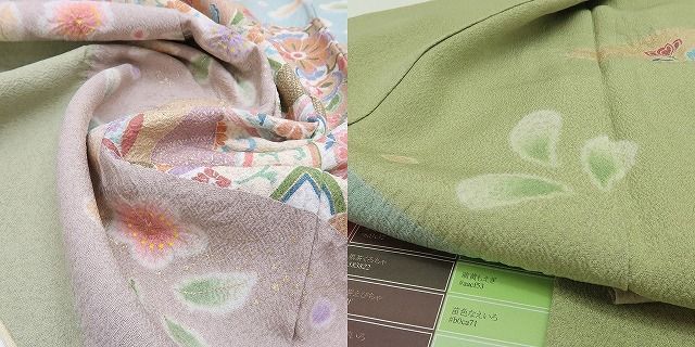  六花-RIKKA- 正絹 トールサイズ 訪問着 松 梅 唐花 着物 A 3967 訪問着 付け下げ 着物