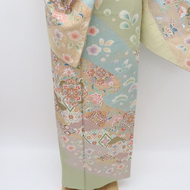 六花-RIKKA- 美品 正絹 トールサイズ 訪問着 松 梅 唐花 着物 A3967