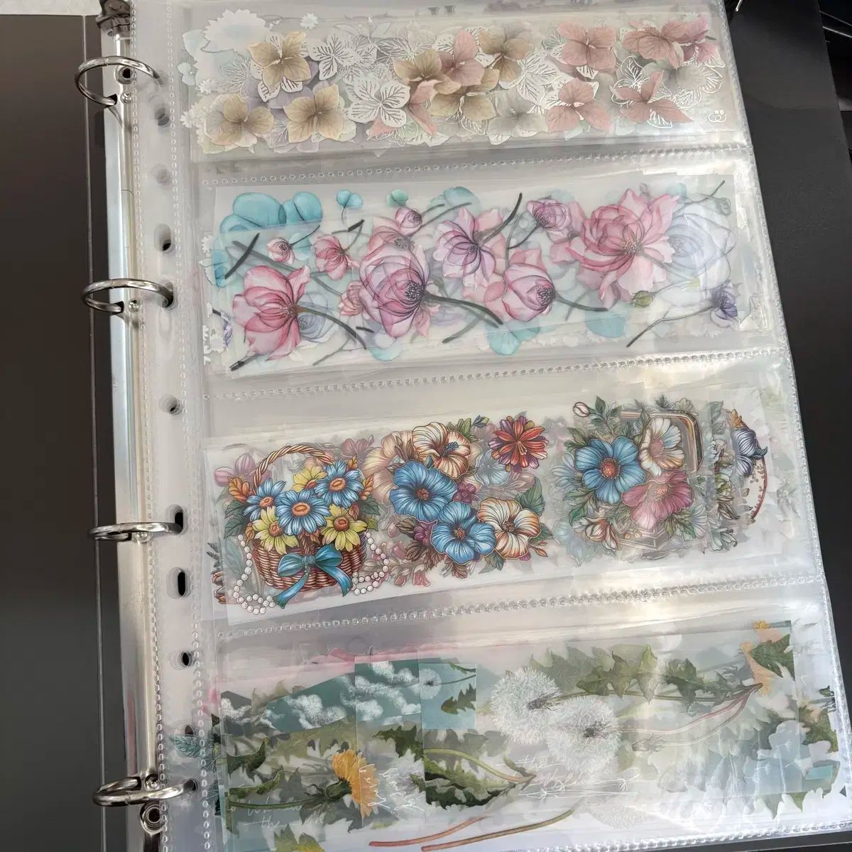 感性デコレーションダイアリー 花麻マスキングテープ CUT バインダー