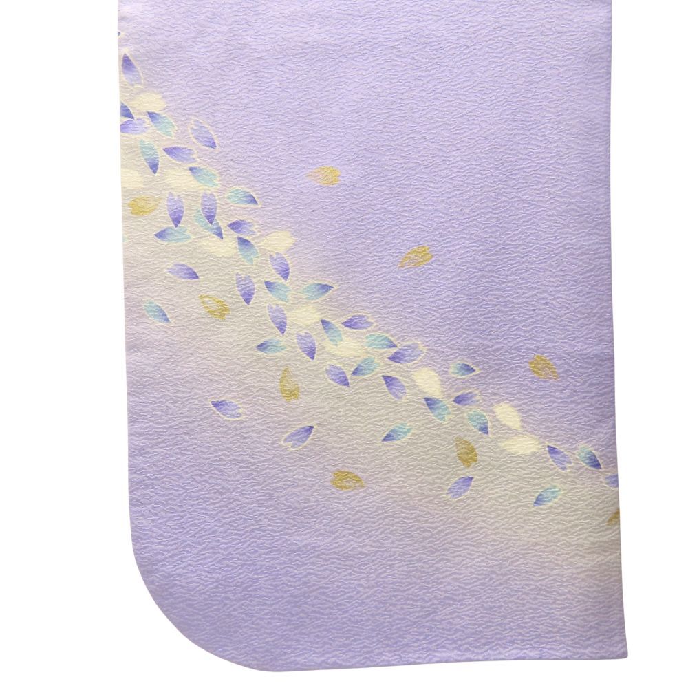 中古】 振袖 正絹(金銀糸除く) パープル 成人式 和装 呉服 和服 きもの