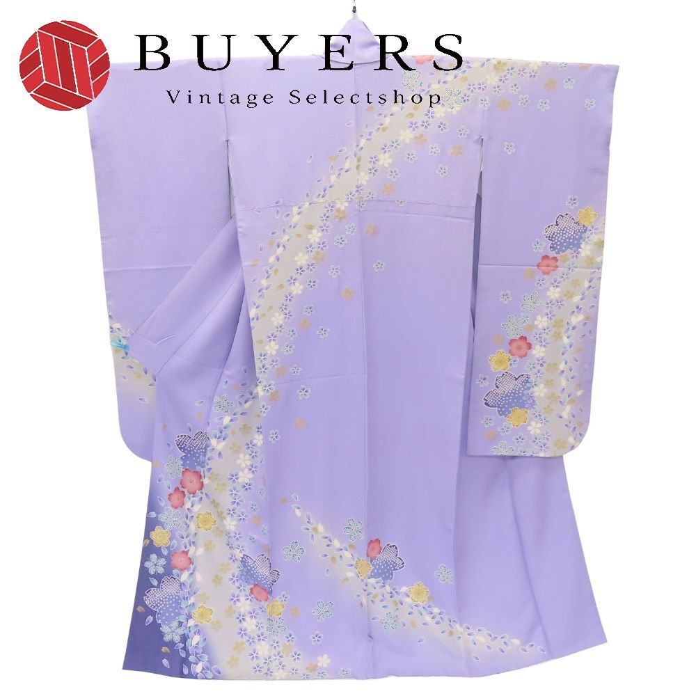 中古 振袖 正絹(金銀糸除く) パープル 成人式 和装 呉服 和服 きもの レディース 女性 中古】 振袖 正絹(金銀糸除く) パープル 成人式 和装 呉服 和服 きもの