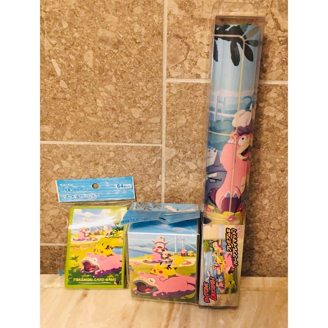 ポケモンセンターカガワ　ラバープレイマット　デッキシールド　デッキケース