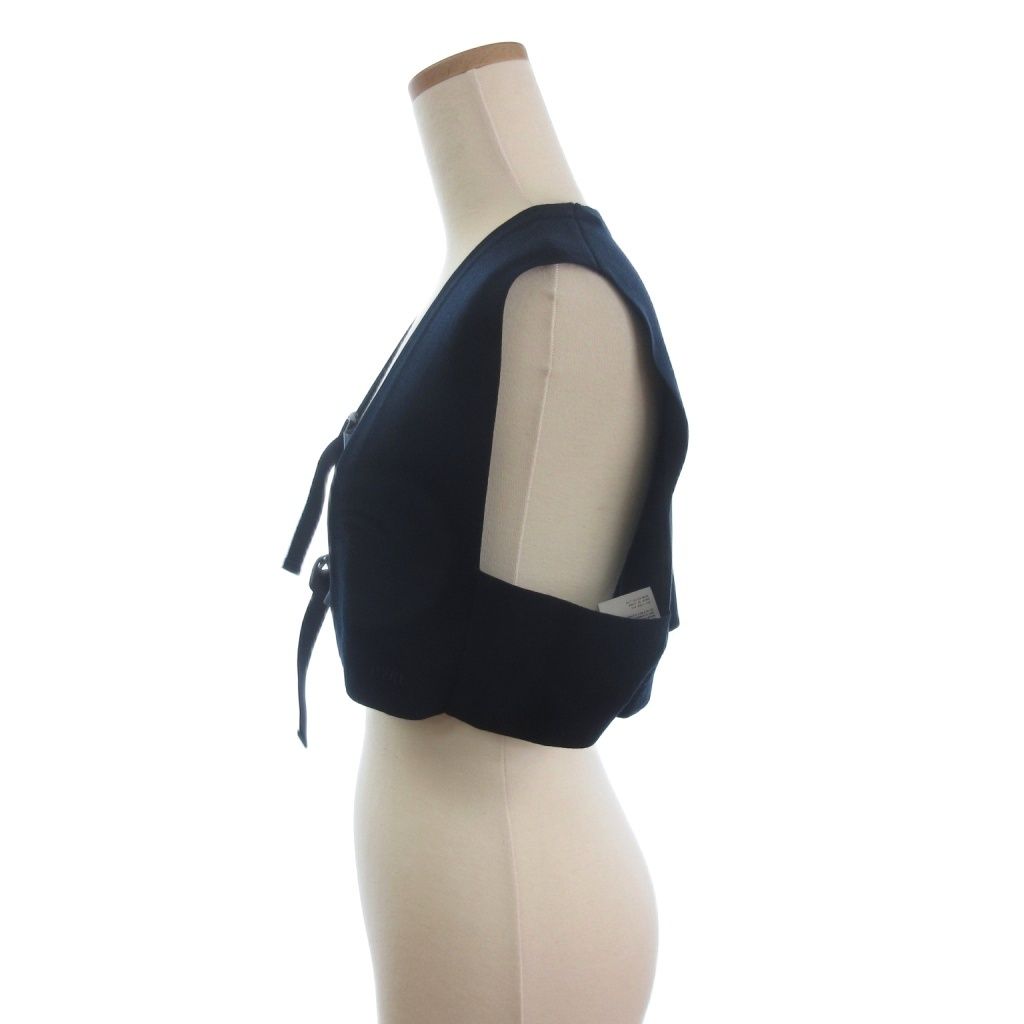 【新品同様】HYKE 黒 ニットベスト ショート丈 HYKE 「HYKE」 ニットベスト - ブラック レディース : ZOZOTOWN Yahoo