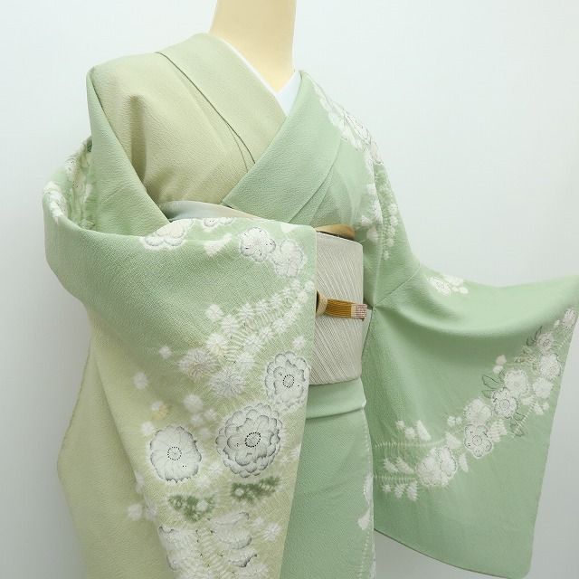  六花-RIKKA- 正絹 滝泰謹製 辻が花 絞り 訪問着 着物 A 3968 訪問着 付け下げ 着物