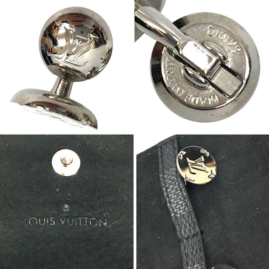 LOUIS VUITTON ルイヴィトン ブトン ドゥ マンシェット モノグラム カフス M61971 シルバー メンズ aq11558
