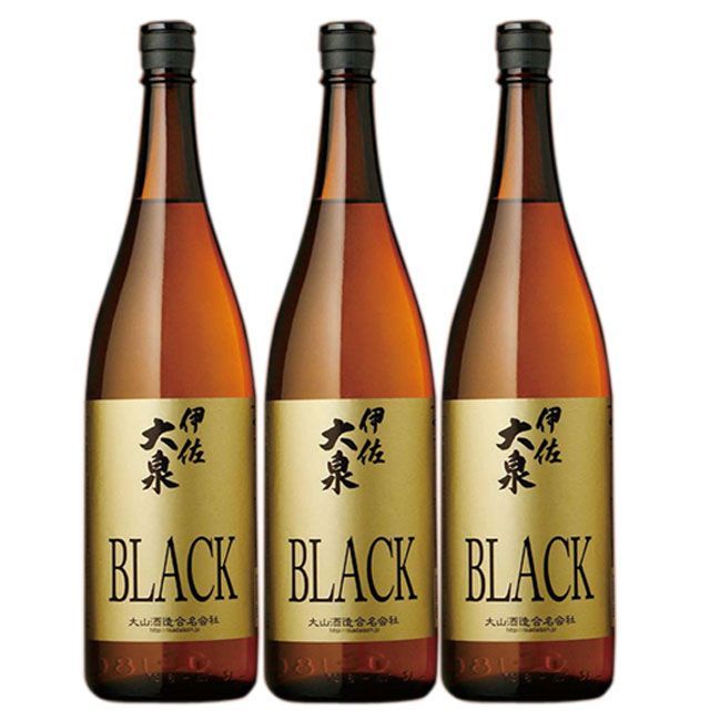 伊佐大泉 BLACK 黒麹 本物 25度 1800ml×3本 セット 芋焼酎 大山