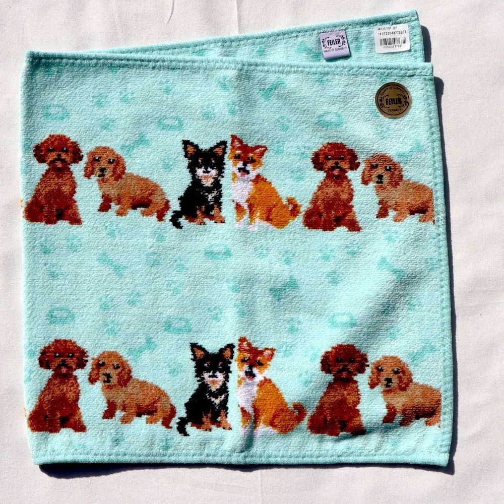 フェイラー タオル 定価11 000円 ハンドタオル マイキュートパピー 犬 グリーン WWW_OPDRERGINERDOGAN_COM