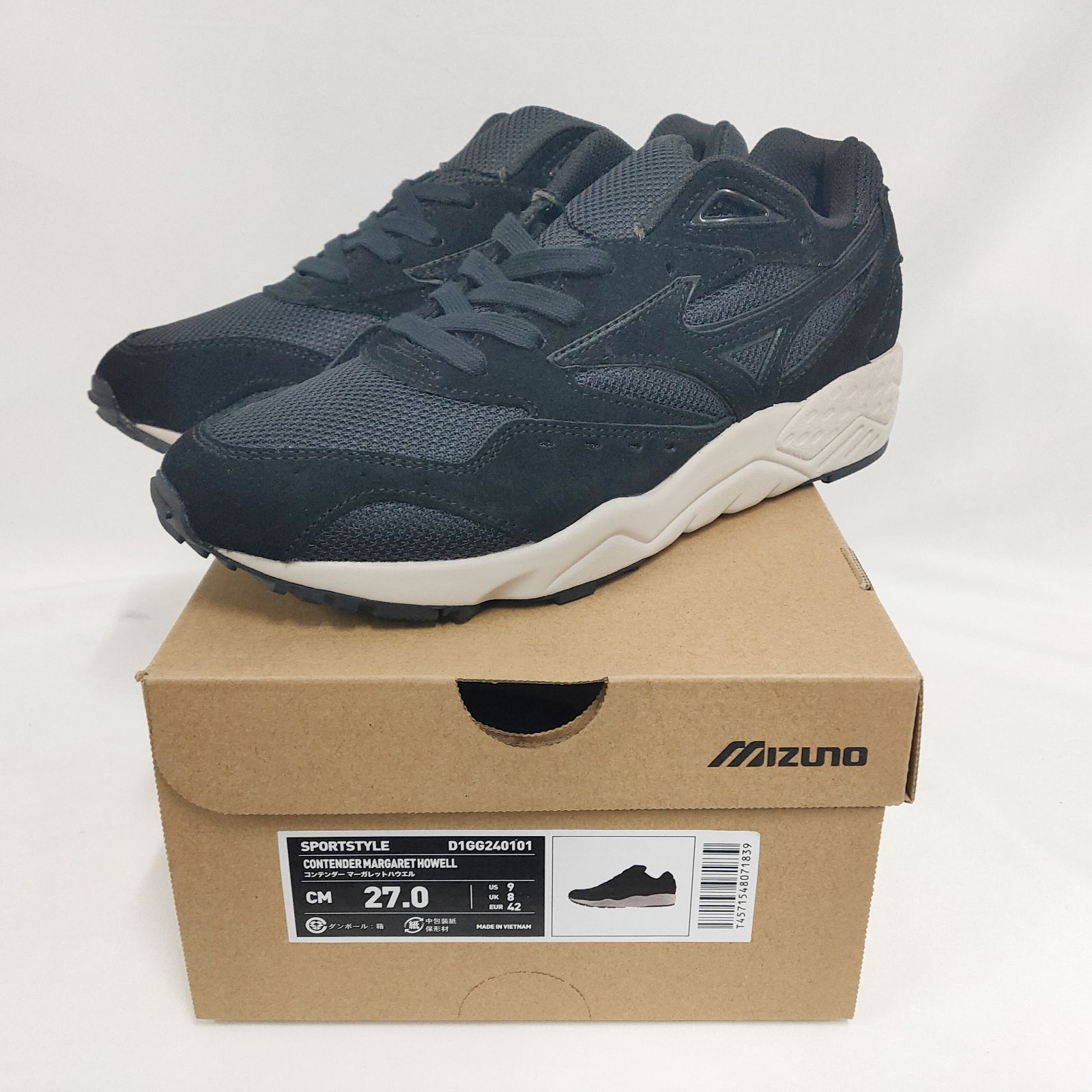 新品 未使用 マーガレットハウエル ミズノ コンテンダー ブラック 27cm