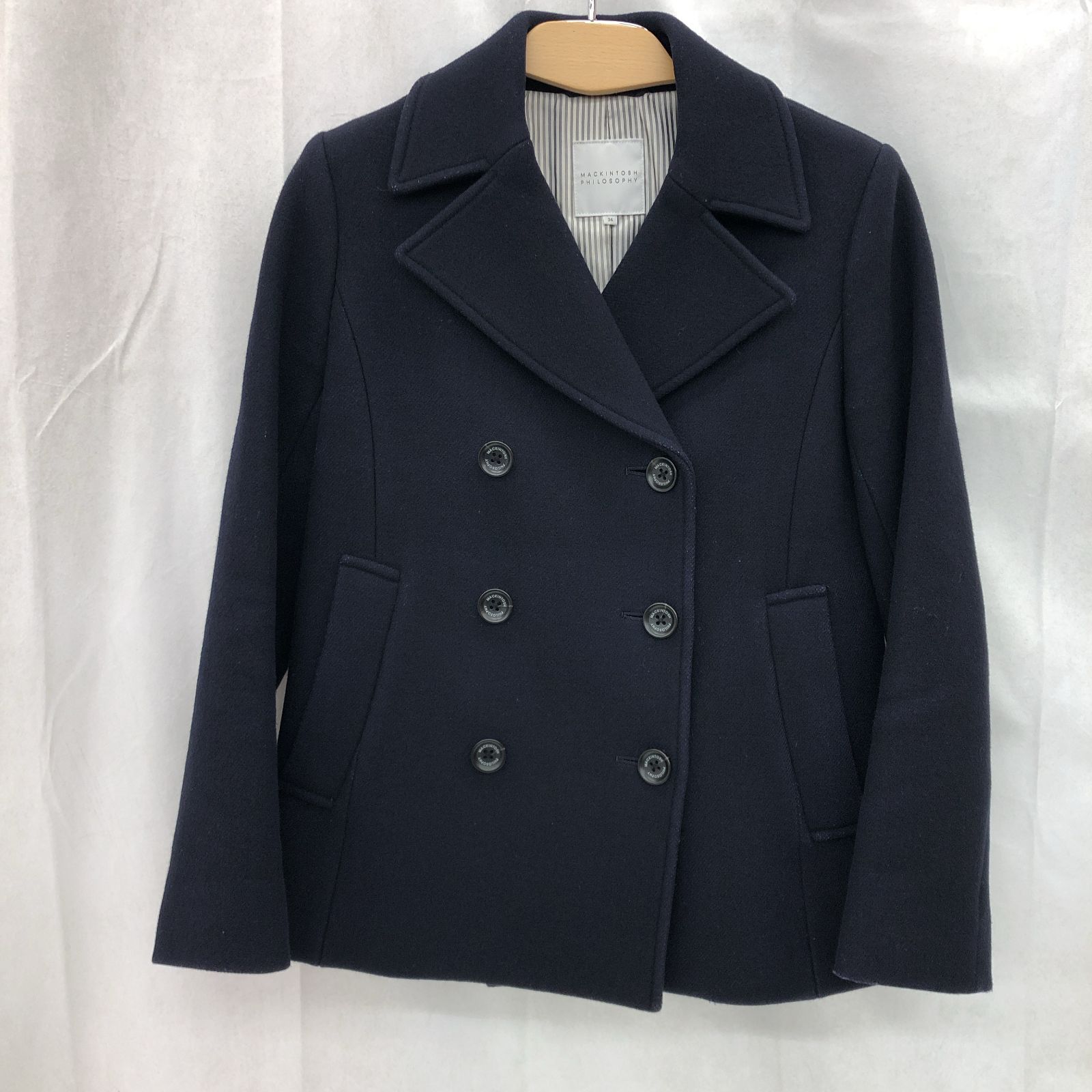Mackintosh マッキントッシュ Pコート ジャケット 36 ネイビー レディース ファッション