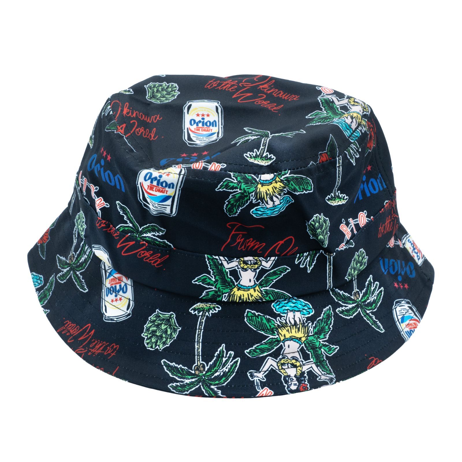 オリオンビール バケットハット ブラック フリーサイズ マジックテープ