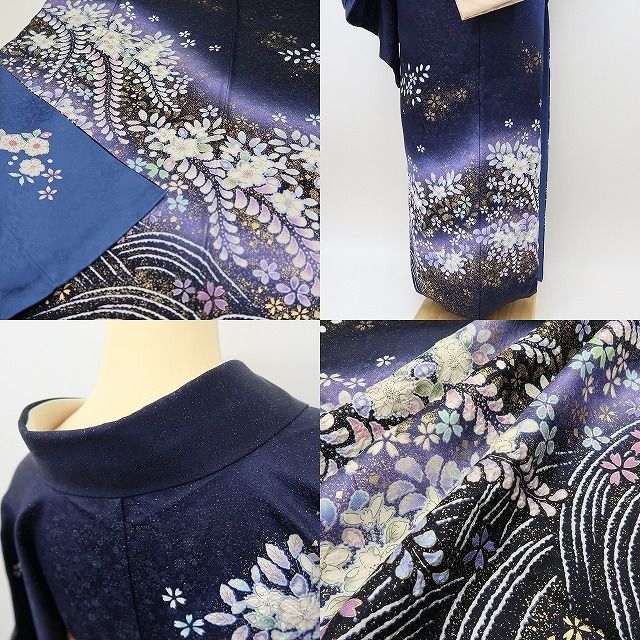 六花-RIKKA- 美品 正絹 翠山工房 桐屋の辻が花 金通し トールサイズ