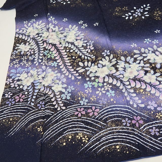 六花-RIKKA- 美品 正絹 翠山工房 桐屋の辻が花 金通し トールサイズ