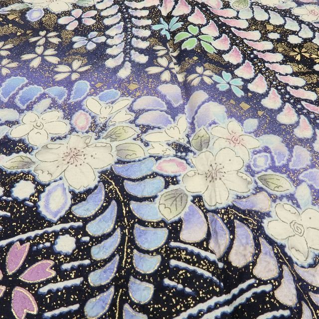 六花-RIKKA- 美品 正絹 翠山工房 桐屋の辻が花 金通し トールサイズ