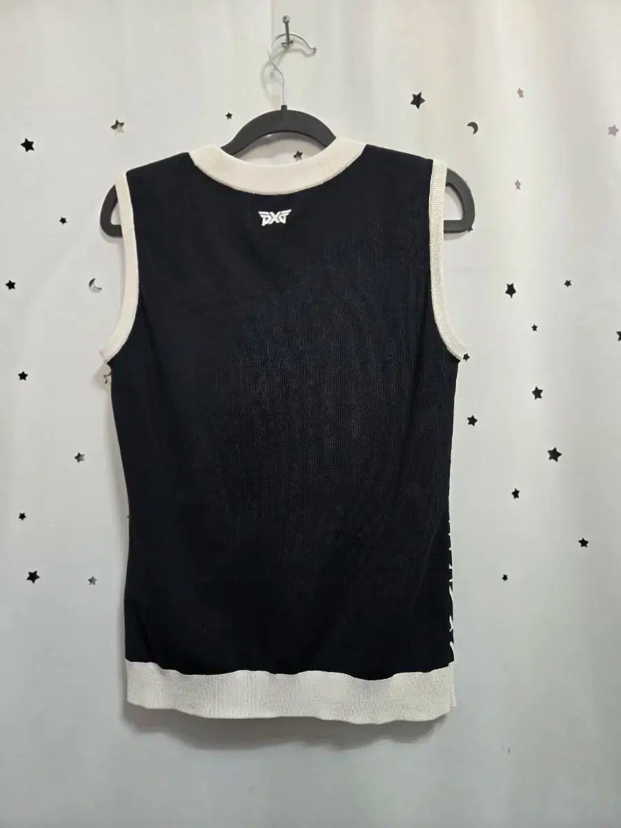 PXG パータン ニット ベスト ブラック 白 M