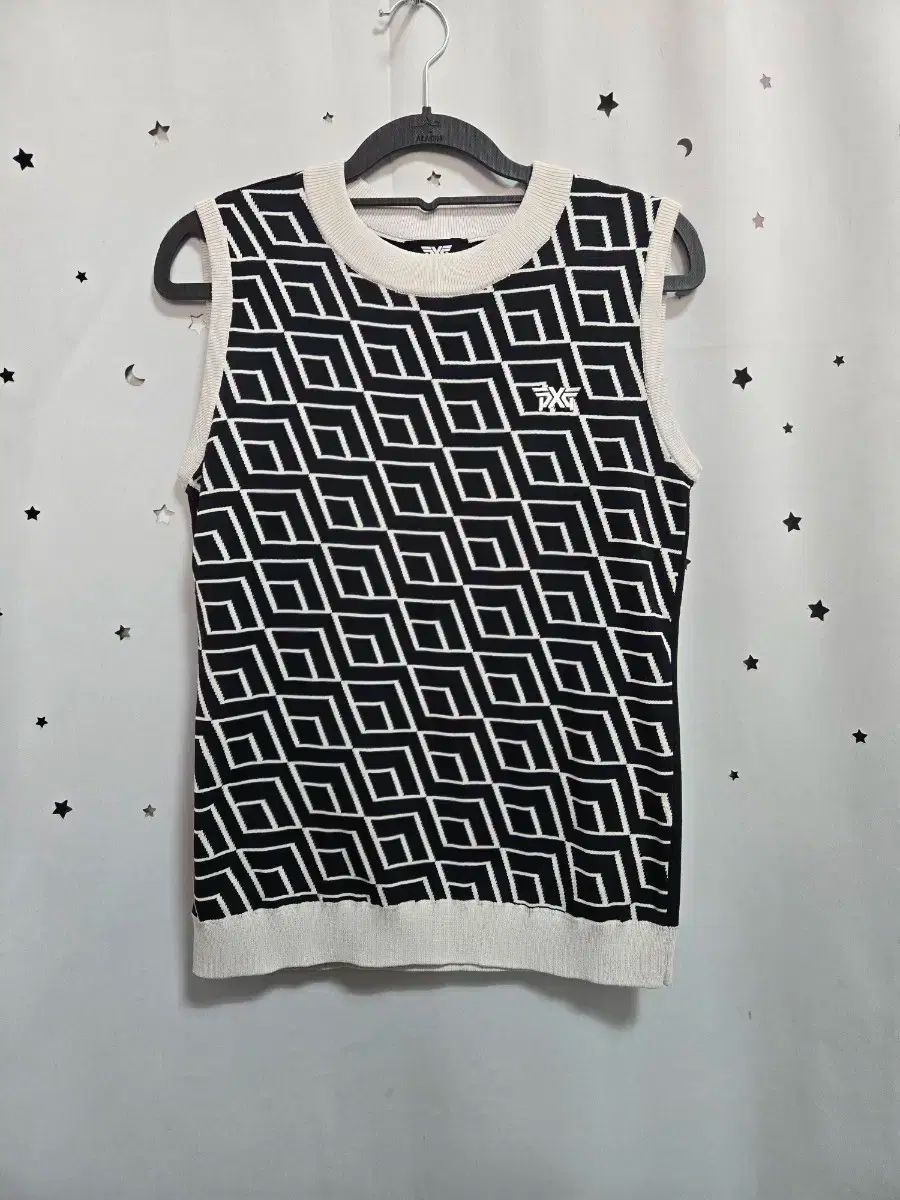 PXG パータン ニット ベスト ブラック 白 M