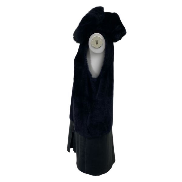 ◇ ゼラール Zelal リバーシブル ムートンベスト ジレ フード ジップ