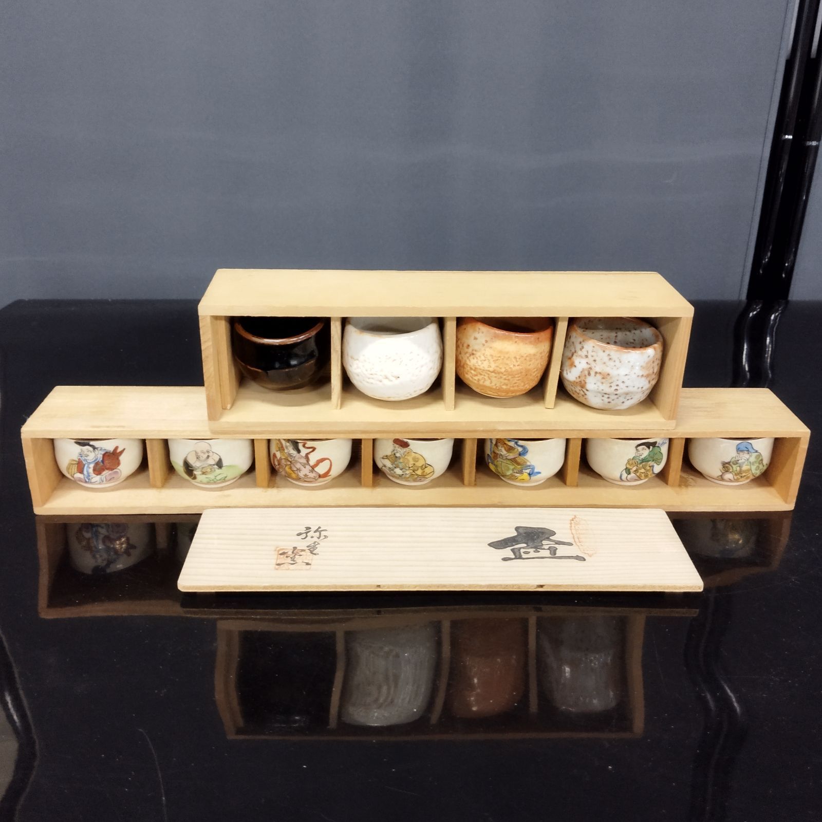 D12718] 九谷焼 七福神 ぐい呑み 陶器 - メルカリ