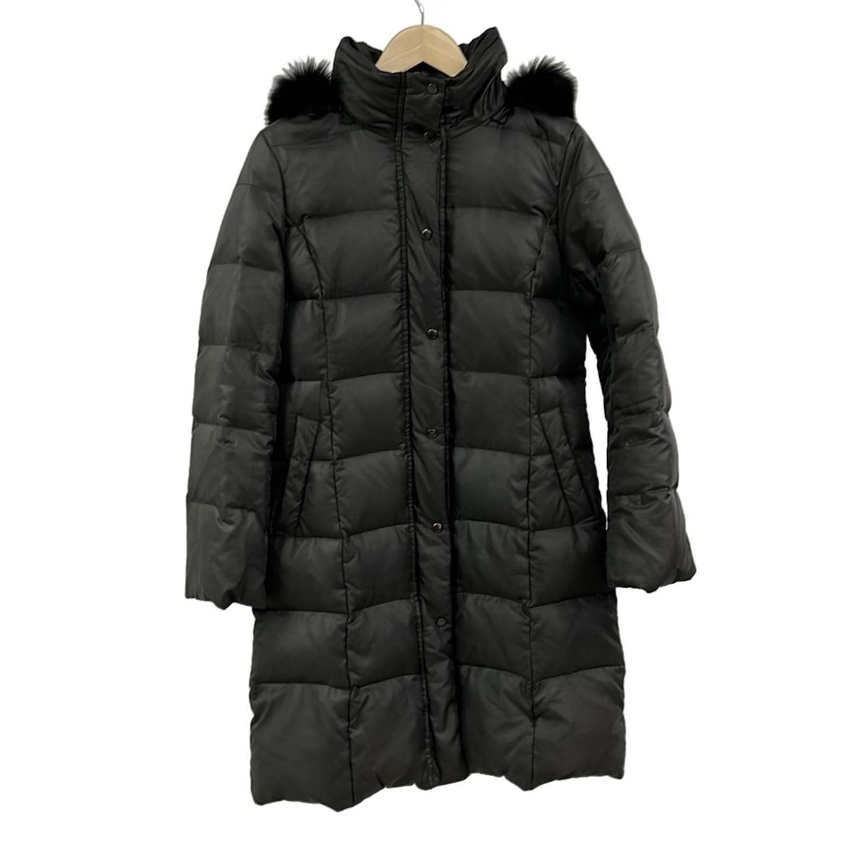 23区 ニジュウサンク ダウンコート サイズ40 M レディース - ダークグレー 長袖 フォックス ジップアップ 冬