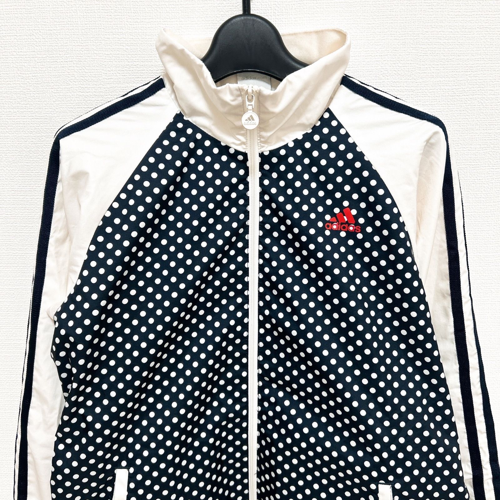 アディダス水玉ジャケット ❤️adidas ジップアップジャケット ドット