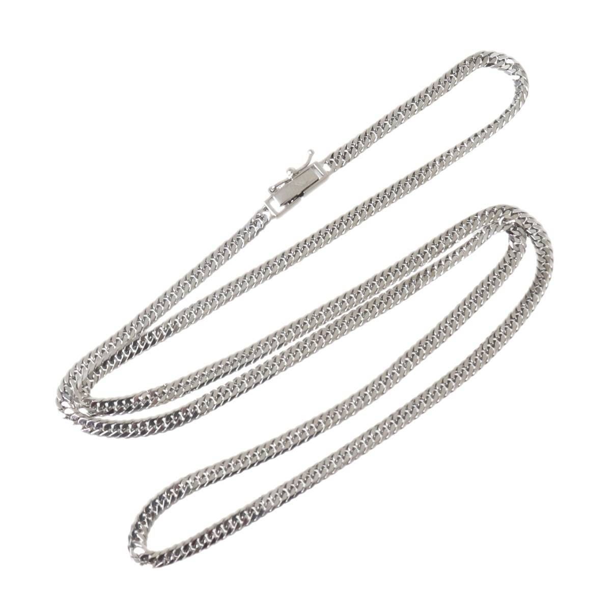  Pt 850 プラチナ 6面ダブル 喜平 ネックレス 50 2 cm 15 4 g KA 磨き仕上げ品 Aランク ネックレス アクセサリー