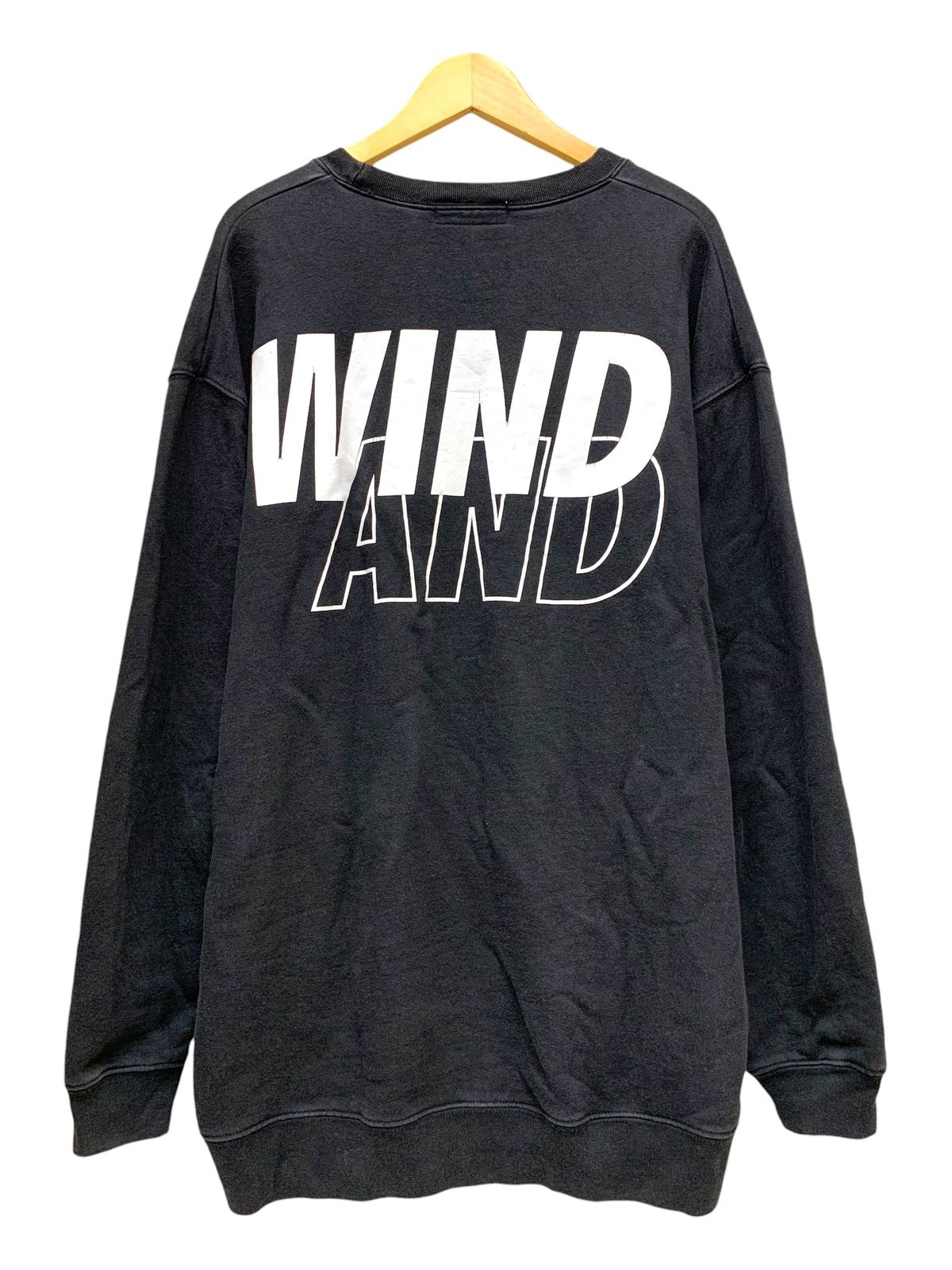 WIND AND SEAブラック トレーナー L 新品未使用 抽選品 WIND AND SEA