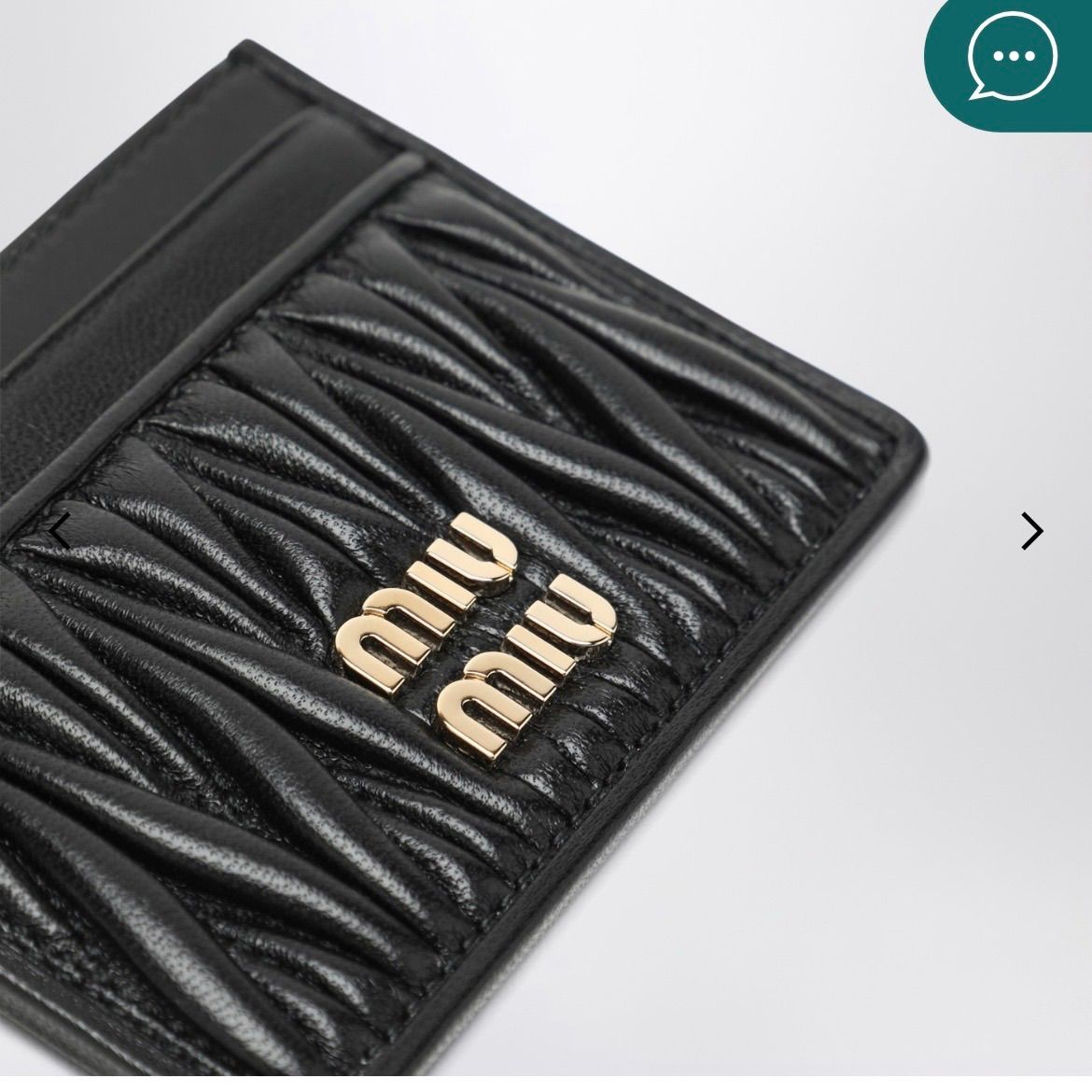 MIUMIU ミュウミュウ ブラック マテラッセ レザー カードホルダー