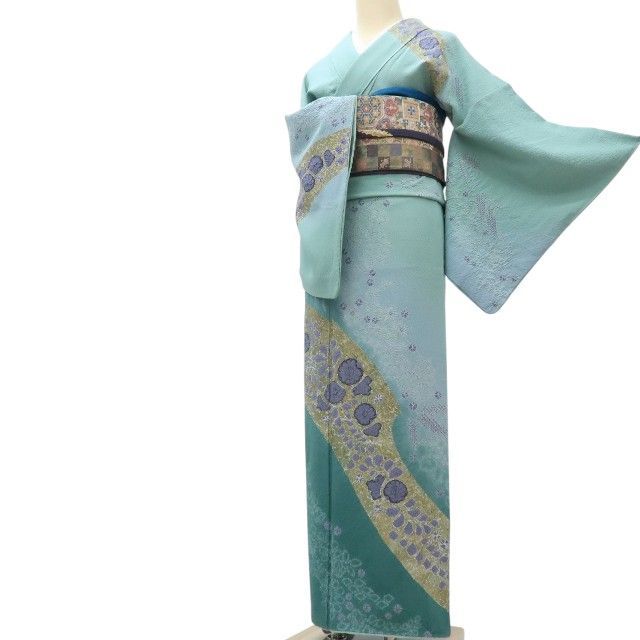 百華❀Y3999◇正絹 滝泰謹製 辻が花 絞り 手縫い仕立て 訪問着 着物