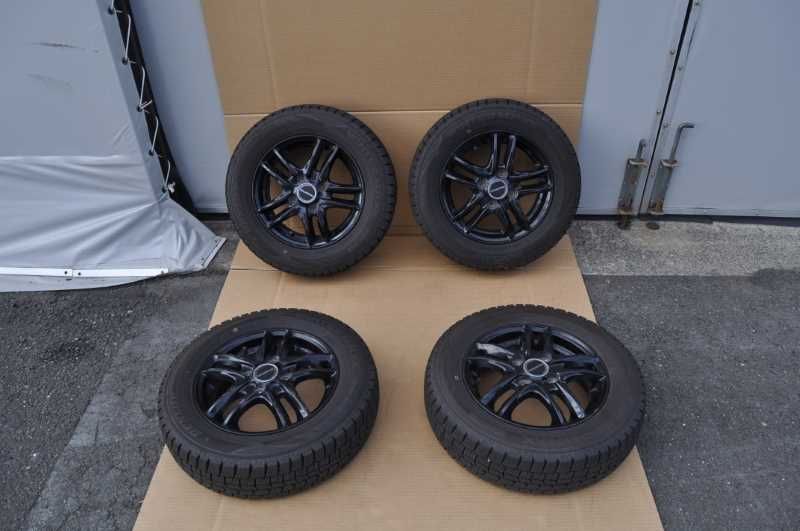 バモス ターボ 中期 HM 2 1 社外 破損無 バリ山 スタッドレスタイヤ 製 155 70 R 13 4 00 45 H PCD 100 ４本セット s 021493 G