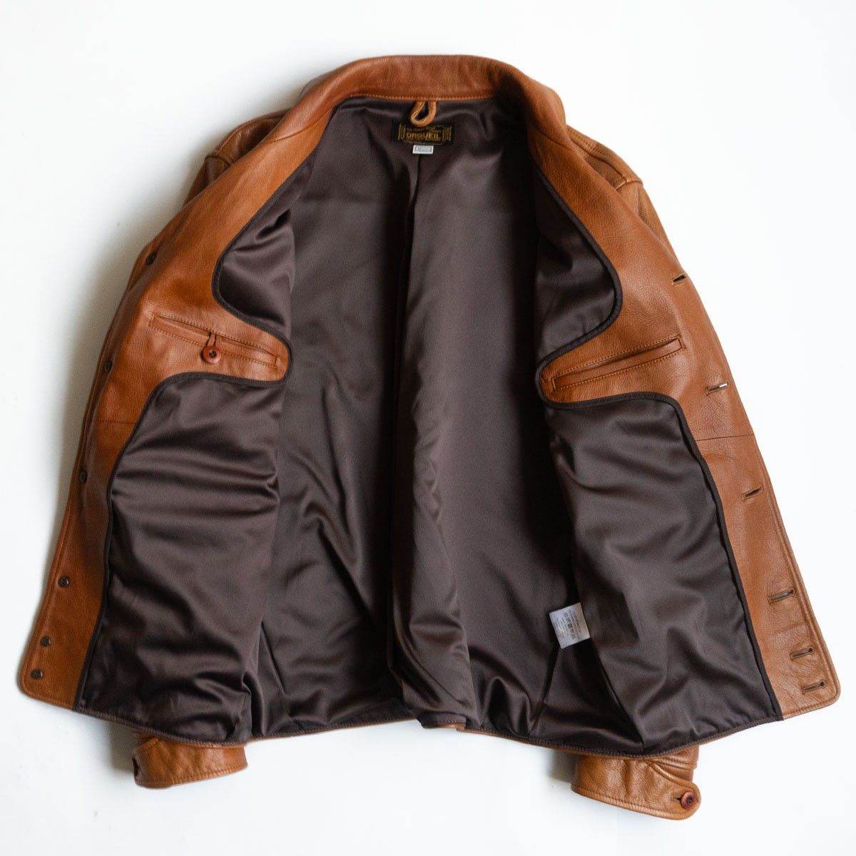 美品】ORGUEIL【Cow Leather Cossack Jacket】40 レザー コサック