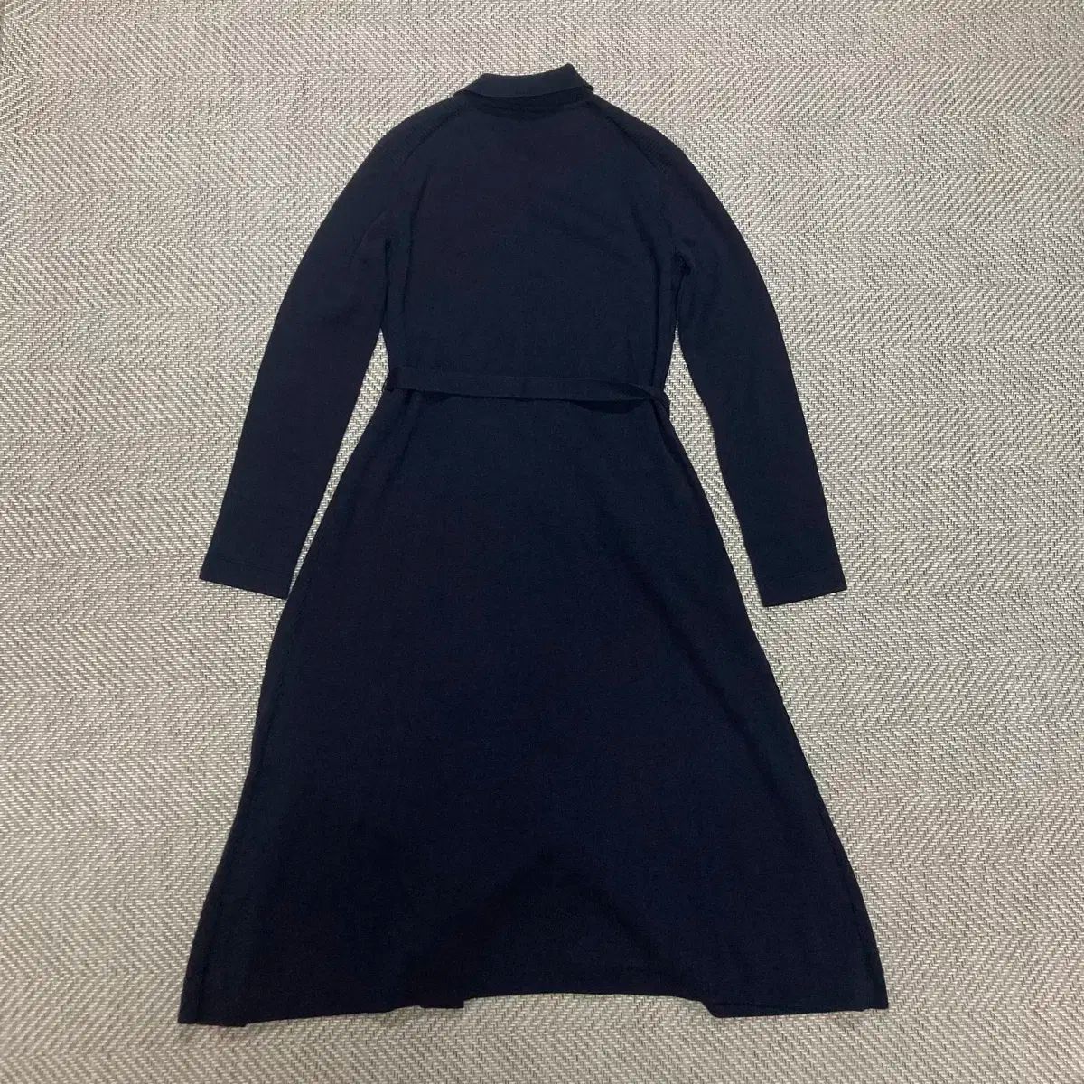 90 ビーンポール ネイビー ロング ニットワンピース