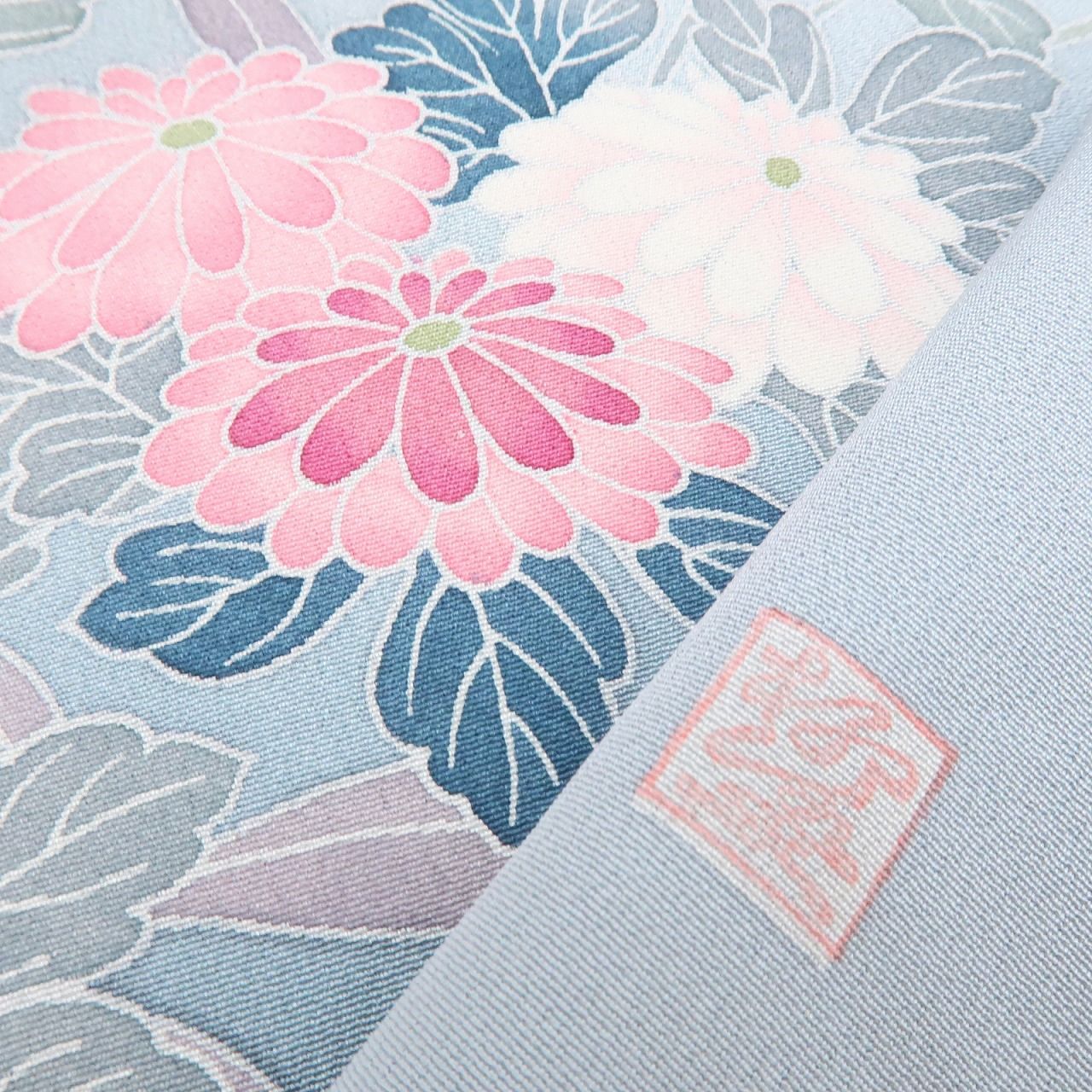 わん✾m590＊手描き友禅 縫い一つ紋 手縫い仕立て 訪問着 m590＊手描き友禅 縫い一つ紋 手縫い仕立て 訪問着