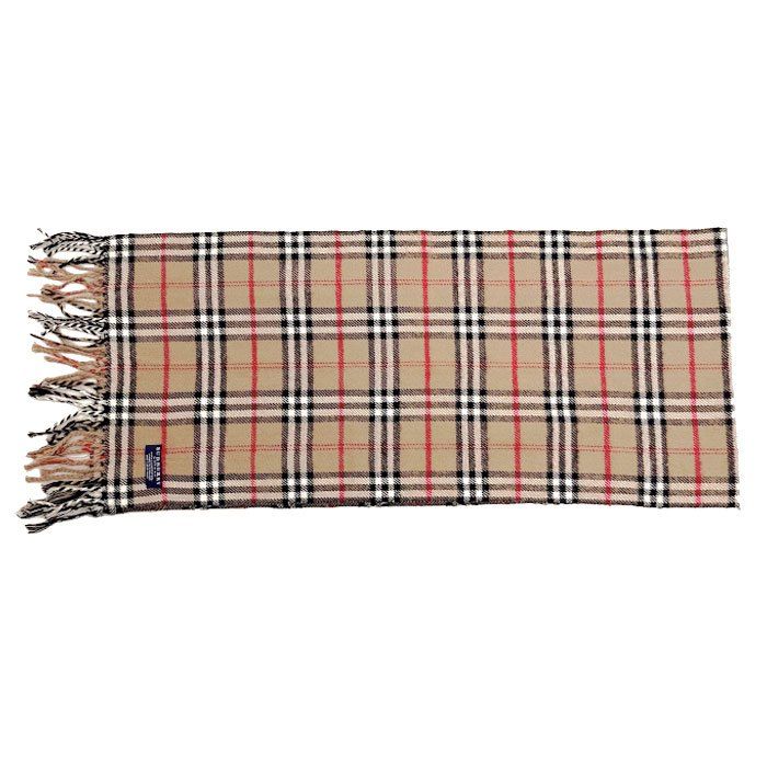 BURBERRY バーバリー マフラー チェック ベージュ系 ラムウール